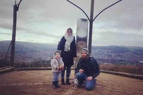 Karrie Sutton visited the Sheffield monolith with her family