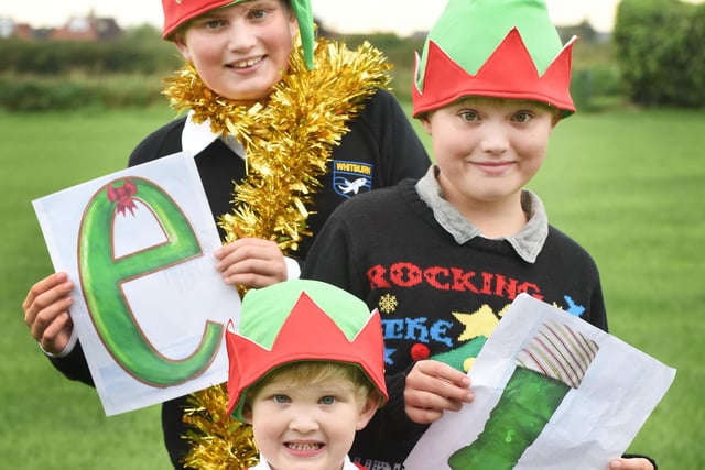 Members of the Starset Theatre Group, brothers, John, Harry and William Hudson who were performing in Elf the musical at Christmas in 2015.
