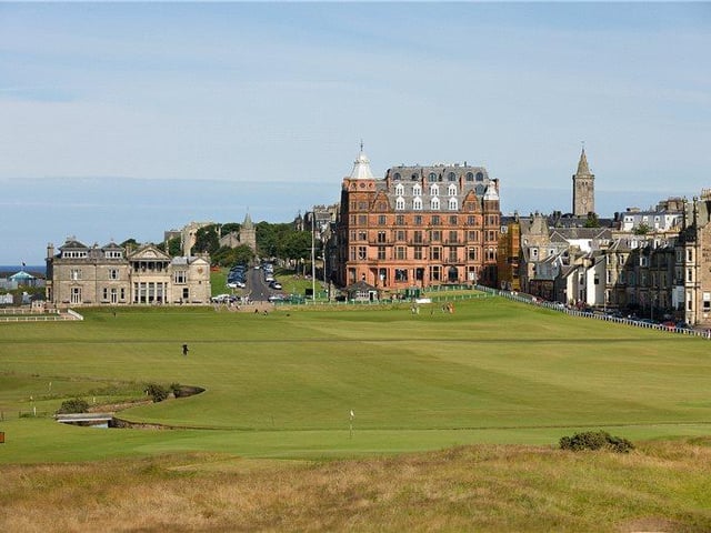Front of building from Old Course.