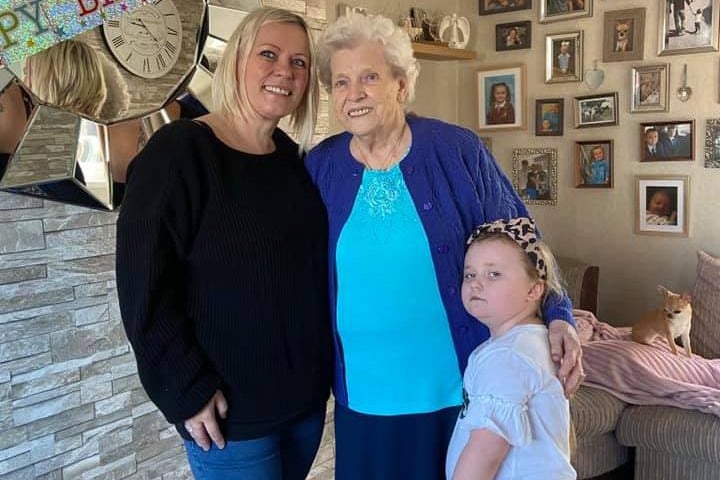 Joanne Wilde said: Me my 90-years-young mam Carol Scott and my daughter.