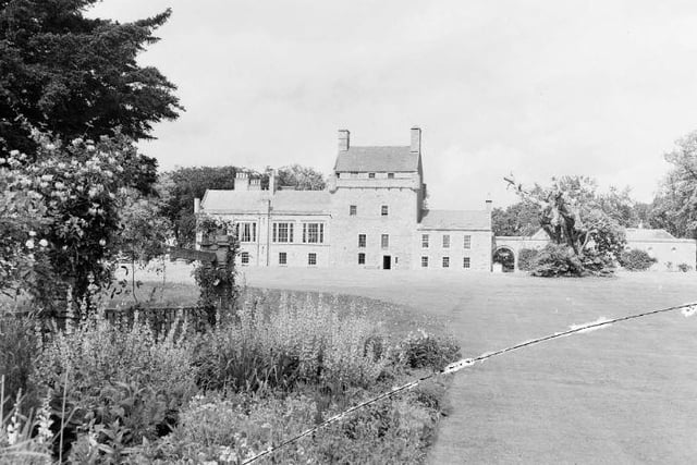 Bemersyde House, August 1962. Grounds were about to be opened to the public.
