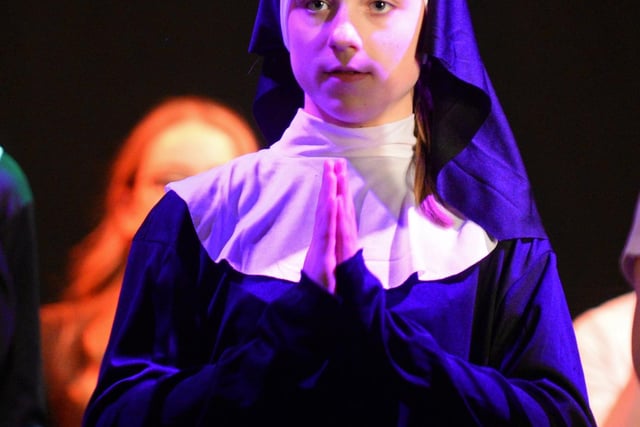 Pupils at Hall Cross Academy, rehearse their latest production of Sister Act. Picture: NDFP-25-02-20 SisterAct HallCross 4-NMSY