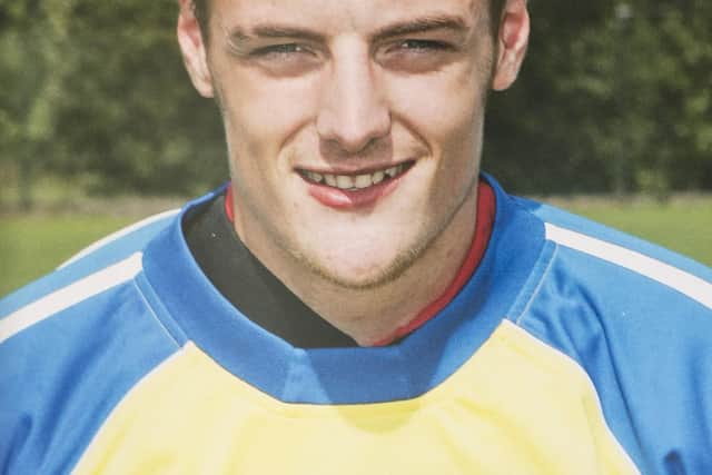Ex-England striker Jamie Vardy during his days at Stocksbridge Park Steels.