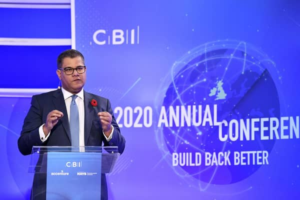 Business Secretary Alok Sharma speaking during the CBI annual conference. Photo: Stefan Rousseau/PA Wire