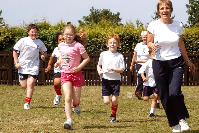 It's the summer of 2006 and these students at Greatham Primary School were running a sponsored money for Sport Relief. Are you in the picture?