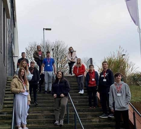 Barnsley College Public Services students walked 8,848 metres up and down the College steps to raise £1,729 for the Barnsley Hospital Charity COVID-19 appeal.