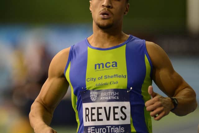 Ricky in 2013 during his sprinting days taking part in the 60m heats at the British Athletics European Trials and UK Championships.