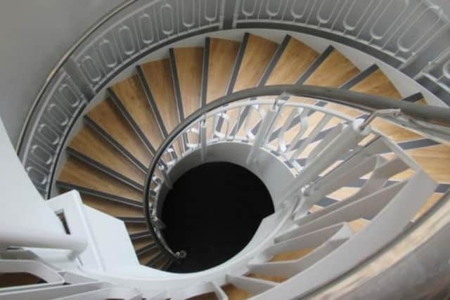 The spiral staircase in the former Santander unit at Telegraph House. Picture: London & Cambridge Properties.