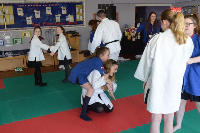 A Judo taster lesson by Ian Hepple in 2015 and pupils in Year 6 were the ones to learn the art.