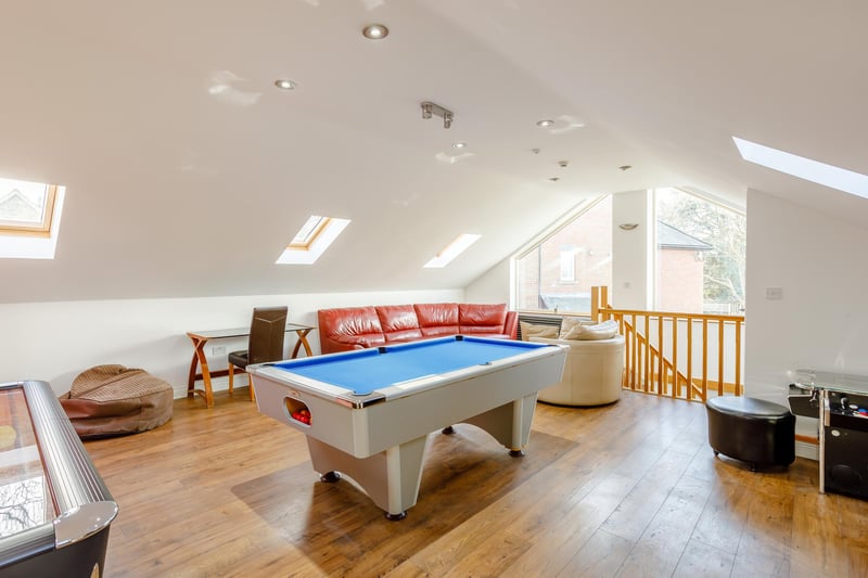 Enjoy some competitive family fun in this spacious games area