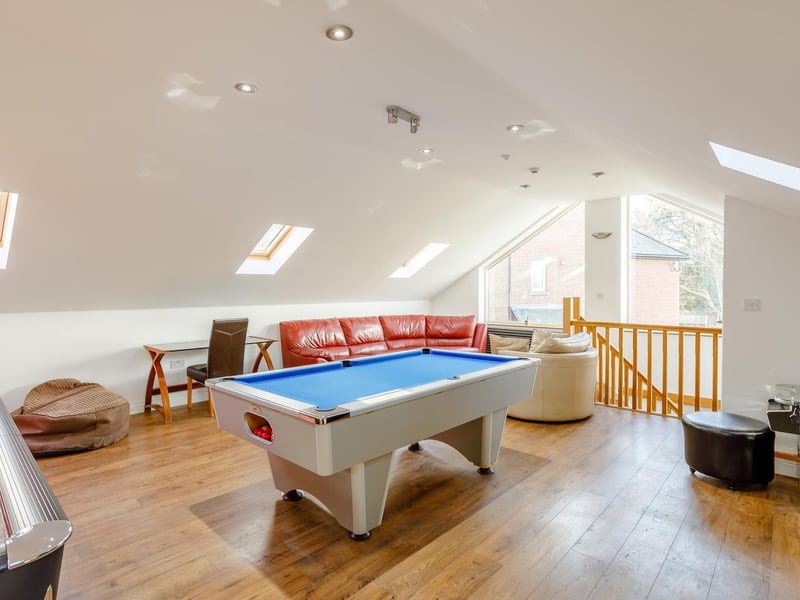 Enjoy some competitive family fun in this spacious games area