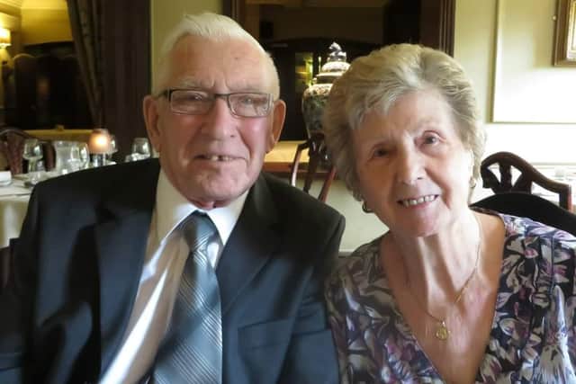 Bill and Betty Shaw who are celebrating their blue sapphire anniversary