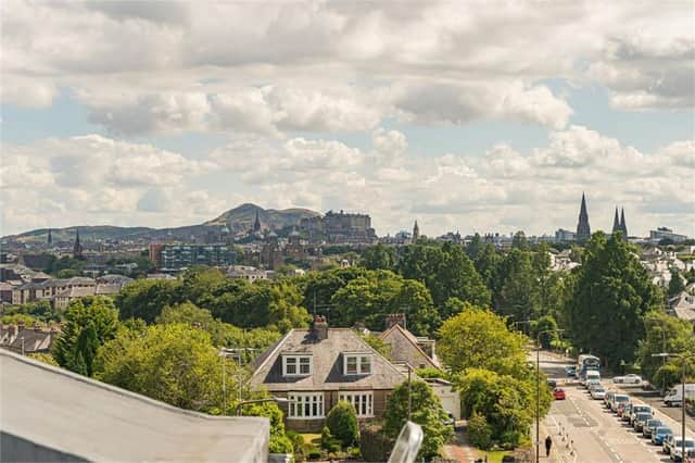 View from roof terrace towards Edinburgh Castle. Pic: Planography Photographers.