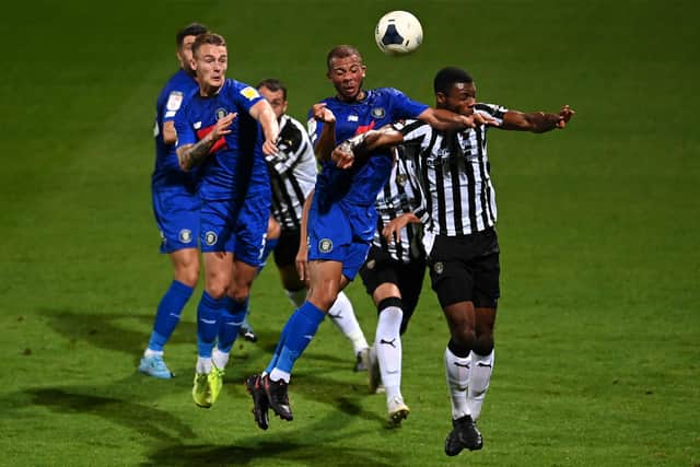 Sam Graham, on loan at Notts County from Sheffield United, scored for the Magpies in their 3-0 win at Morpeth Town in the third round of the FA Trophy on Saturday. (Photo by Laurence Griffiths/Getty Images)