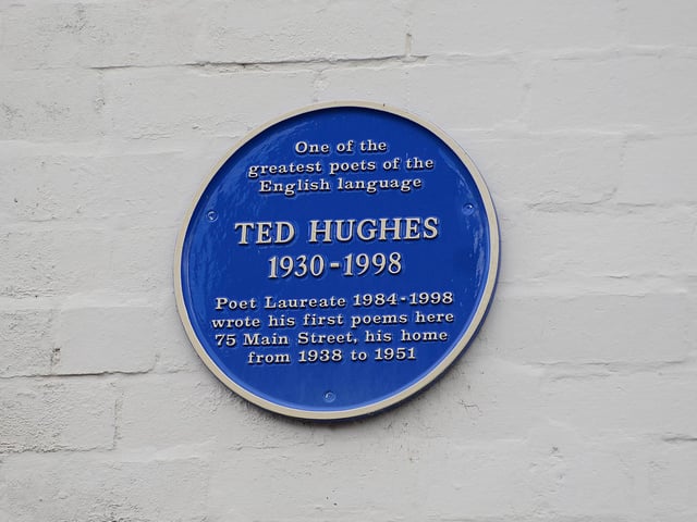 Poet Laureate Ted Hughes wrote some of his pomes at his Doncaster home in Main Street