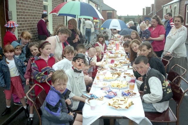 The party scene at Osborne Street in Fulwell in 1995. Were you in the picture?