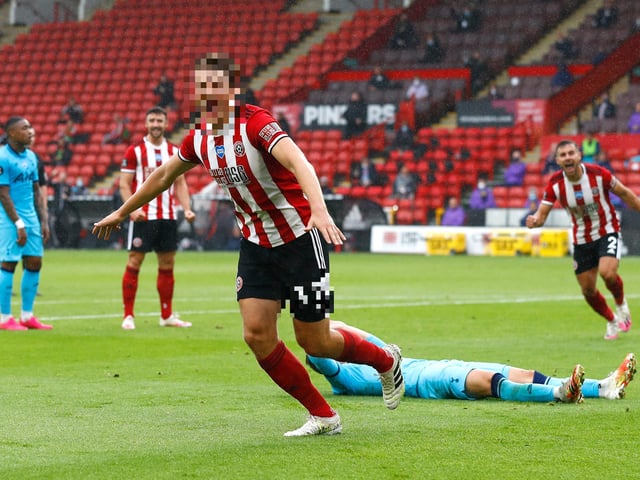 a) Oli McBurnie. b) Luke Freeman. c) Sander Berge. d) Oliver Burke.