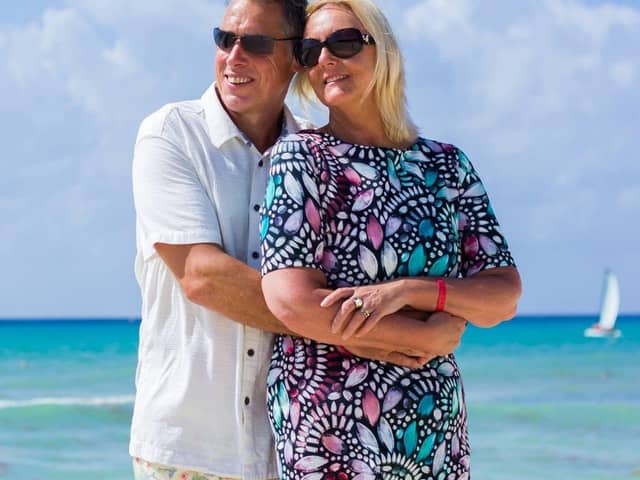 Clive and Jayne in Mexico shortly before her diagnosis
