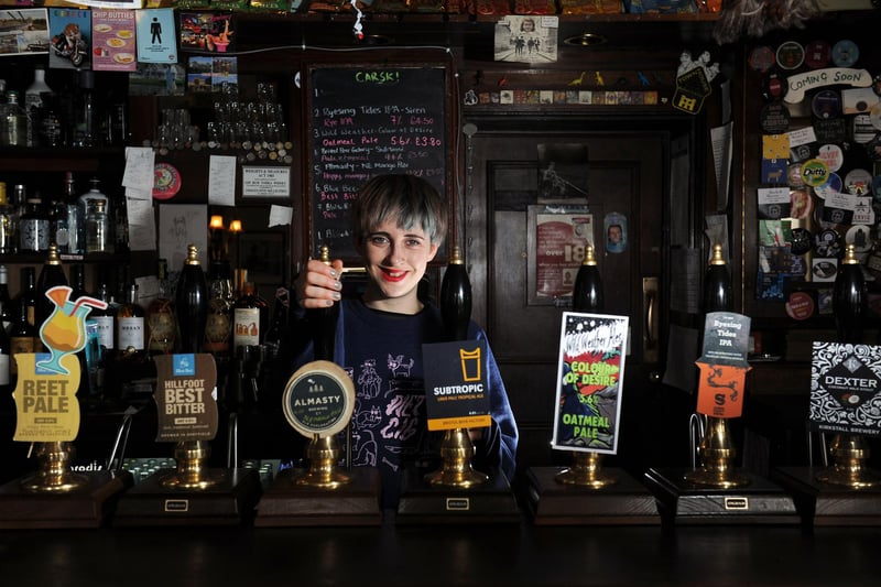 Rutland Arms manager Heather Griffin, pictured in March 2018 when the Brown Street pub was the venue for a Women in Beer event. The pub will offer a walk-in service from May 17, no table bookings