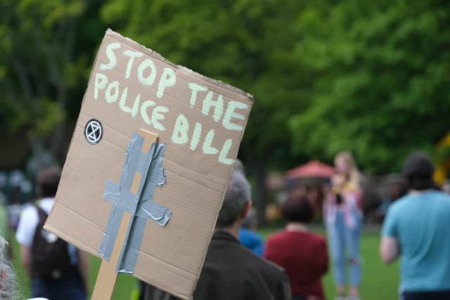 Kill the bill protest at Endcliffe Park last year.