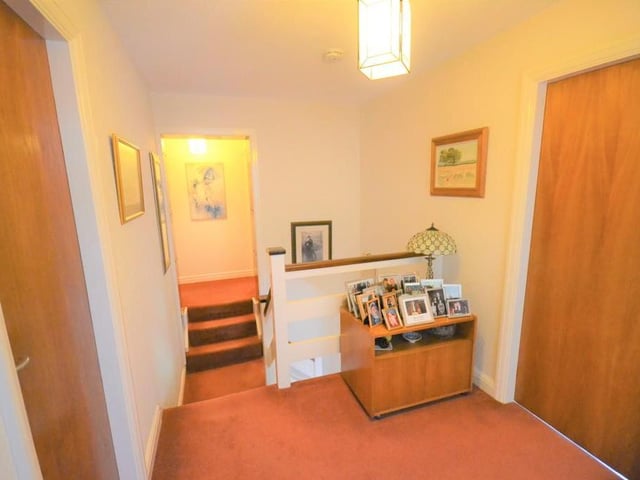 First floor landing - An attractive turning staircase rises to a spacious first floor landing, doors open to all four bedrooms, family bathroom and shower room, there is loft access to the ceiling which is fully boarded with lighting and pull down ladder,