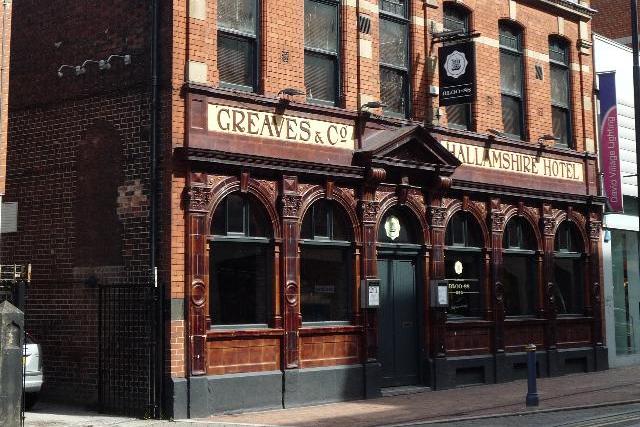 The Hallamshire Hotel was situated on 182 West Street. This pub is now used a pizza place.