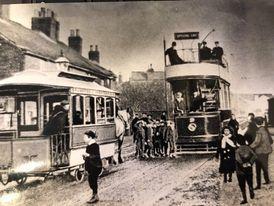 Trams in Chatsworth Road, Chesterfield in 1904