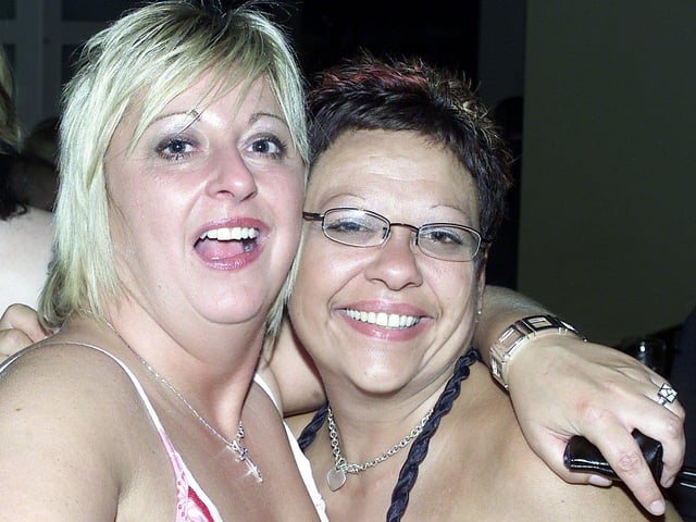 Having a good time are Jayne and Gwen.