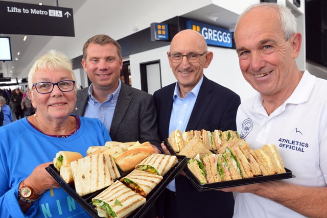 Greggs teamed up with Great North Company to provide free lunches for Great North Run volunteers at South Shields Transport Interchange last year.