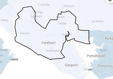 The ONS figures from between April 2019 and March 2020 show that Fareham had a happiness rating of 7.2 out of 10.