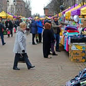 Rotherham's outdoor market has now re-opened. Picture Scott Merrylees