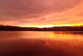 Sunset at Damflask Reservoir.