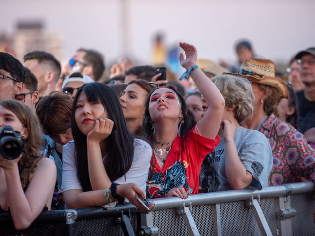 The crowd enjoying  Plan B on The Common Stage. Picture: (250819-094)