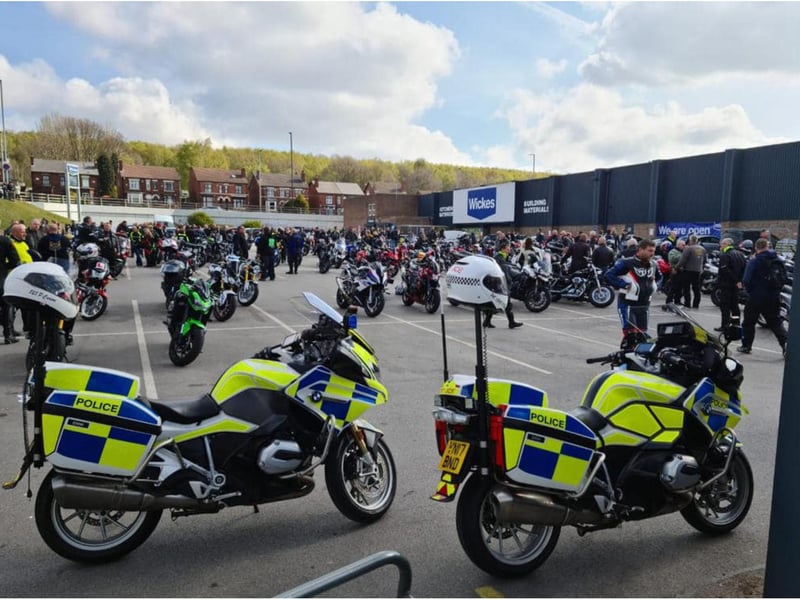 Police escorted the procession from Rotherham to Edlington.