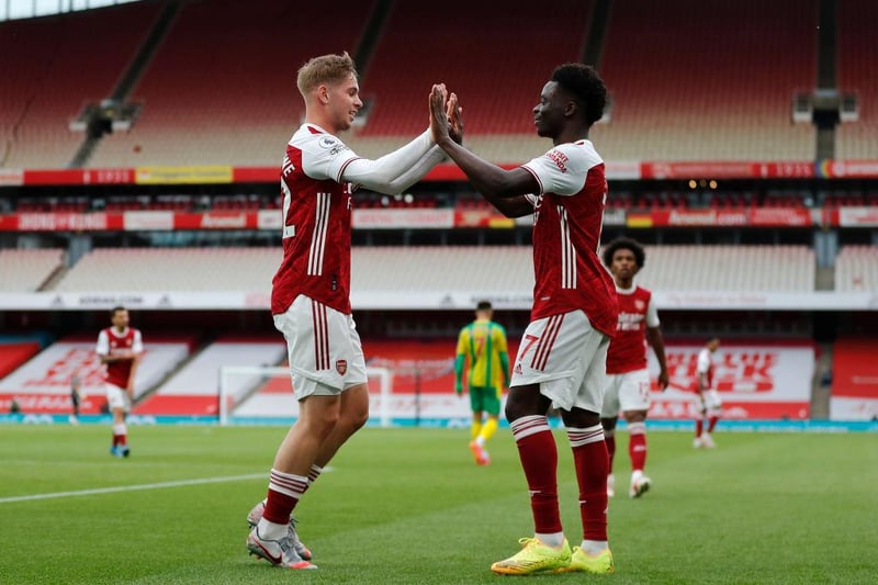 Arsenal’s academy has steadily been producing a number of solid footballers over the past decade or so and they’re finally seeing the benefits of this with players like Bukayo Saka and Emil Smith-Rowe lighting up the Premier League.
 (Photo by Frank Augstein - Pool/Getty Images)