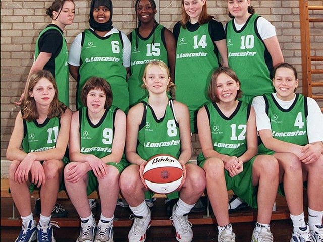 The U15s basketball team at High Storrs School, Sheffield. Left to right, back row are, Alice Stanley, Fardus Mohamed, Roxene Anderson, Charlotte Niced and Nicola Francis. Front row, Katie Hodgkin, Cori McLean, Vicky Parkinson, Harriet Morris and Lizzy Ahmed, on February 15, 2000
