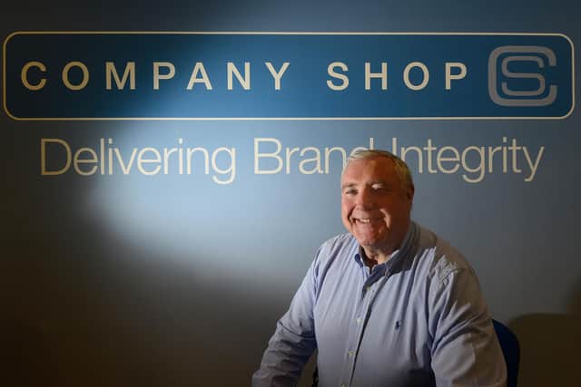 Founder of Company Shop John Marren at its headquarters in Barnsley. Picture Scott Merrylees