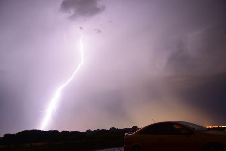 Lightning above Hill Head