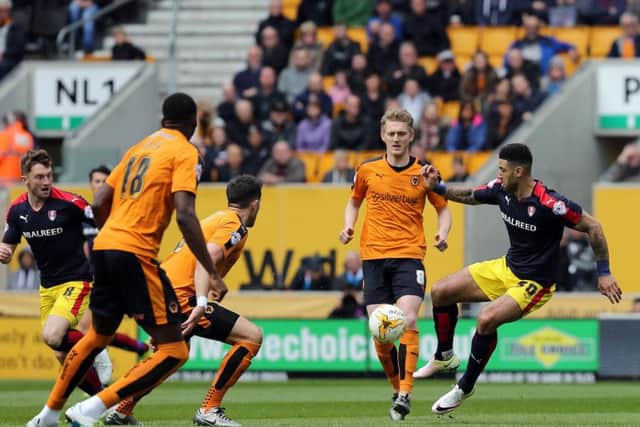 Leon Best in action at Molineux