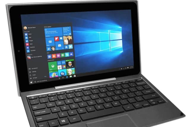 The tablet that becomes a laptop