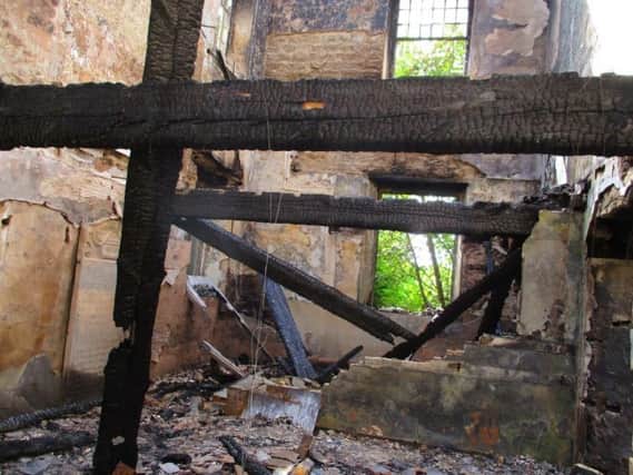 Limited remains of first floor at the Loxley Church. Photo: Historic England
