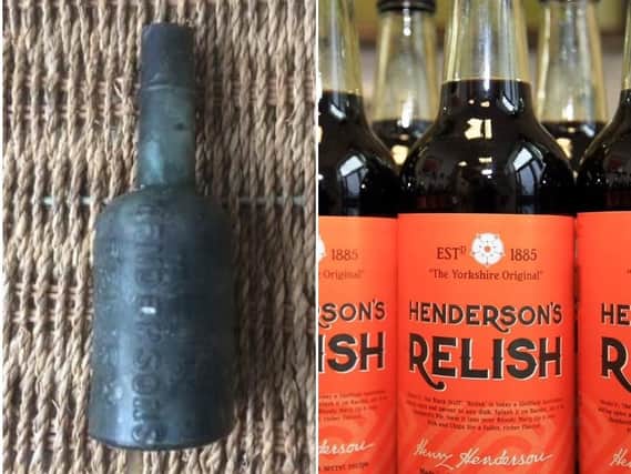 A 100-year-old Henderson's Relish bottle has been found in Sheffield.