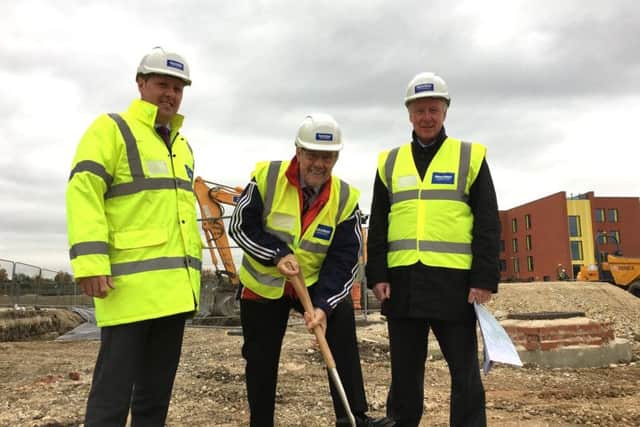 Construction firm Henry Boot begins work on the latest phase of Sheffield's Olympic Legacy Park. Director Tony Shaw with OLP project lead Richard Caborn and project director David Hobson.