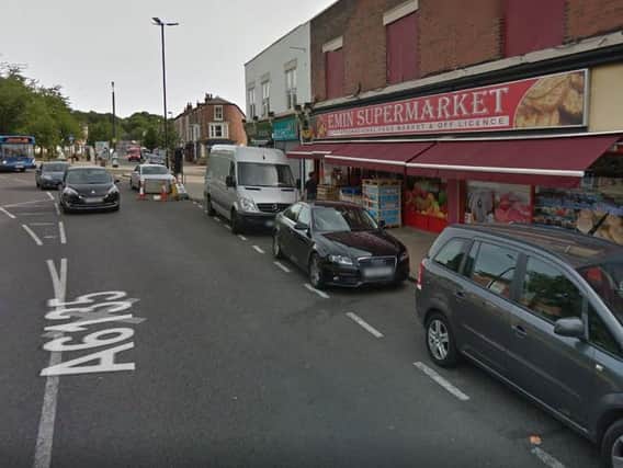 A 19-year-old man has been arrested over Mr Adan's death following an attack outside the Emin Supermarker on Spital Hill. Picture: Google