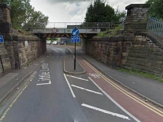 Liittle London Road where the lorry has become trapped under a bridge. (Photo: Google Maps).