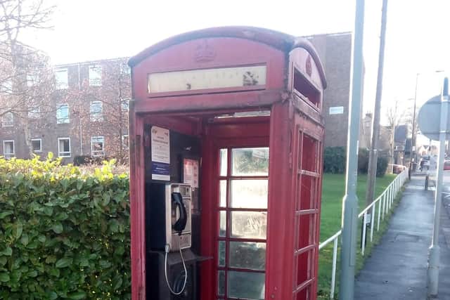 The phone box on Church Street, Oughtibridge