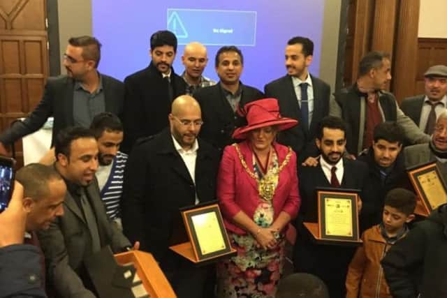 Lord Mayor of Sheffield Denise Fox at an awards ceremony for the South Yemeni community at the Town Hall.
