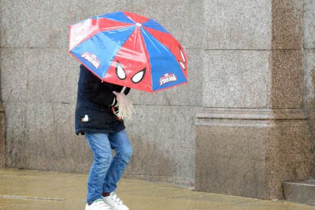 Storm Doris caused problems in Sheffield City Centre.