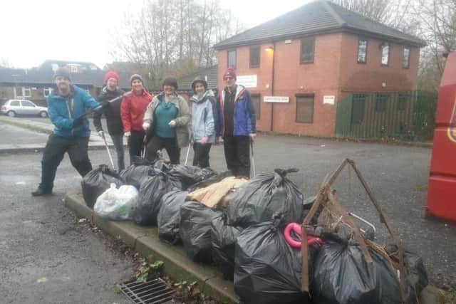 Susan Tavernor (third from right) with fellow litter pickers