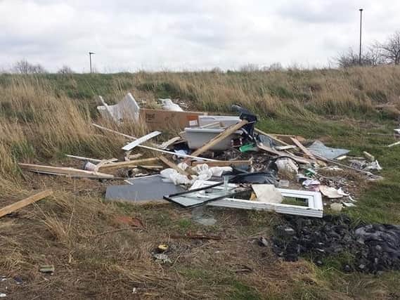 Rubbish dumped at Skye Edge, Manor.